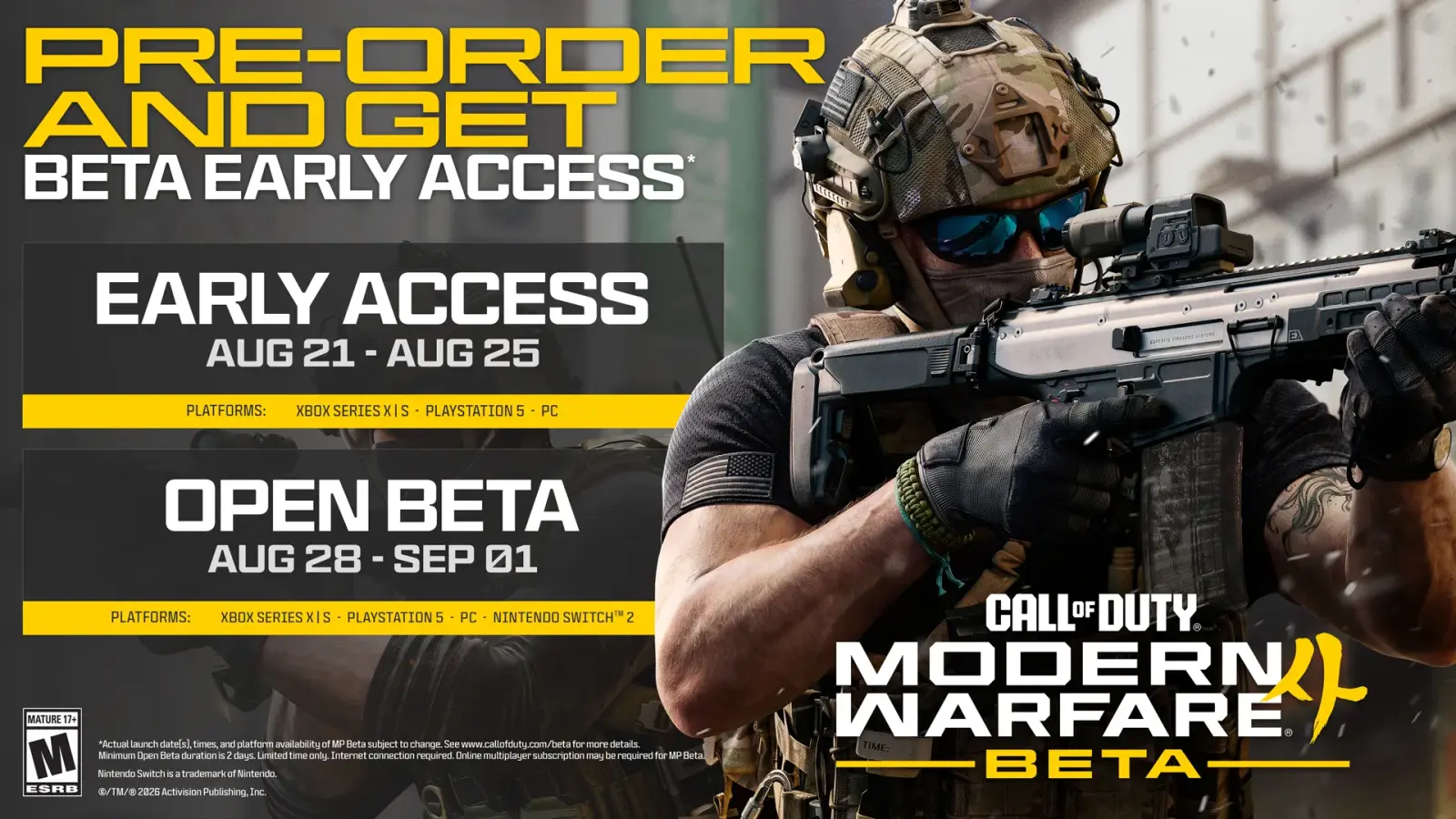 Modern Warfare 4 Open Beta Starts August 28 Across All Platforms