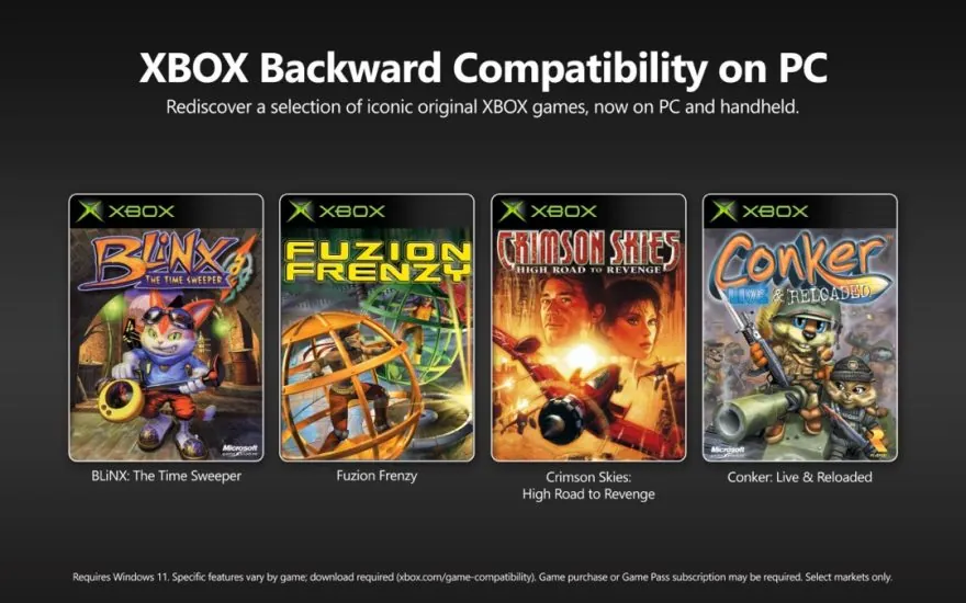 Xbox Launches Backward Compatibility on PC with Four Original Xbox Classics