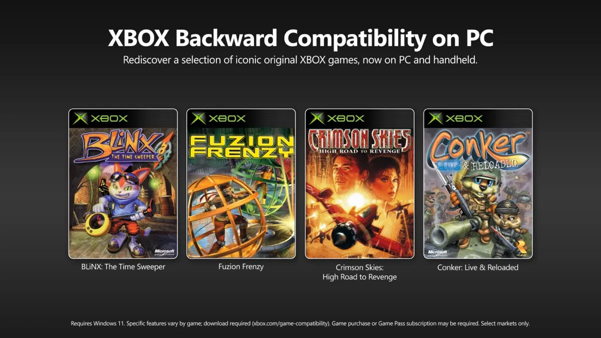 Xbox Launches Backward Compatibility on PC with Four Original Xbox Classics