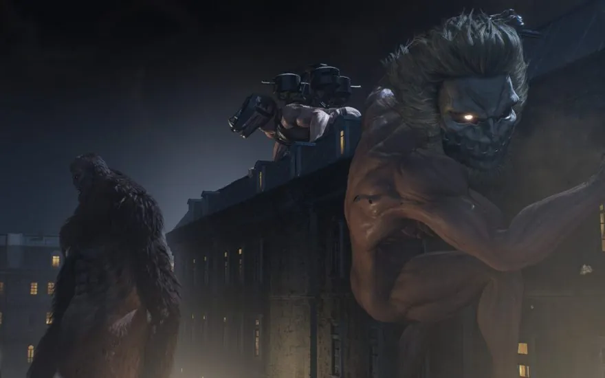 Attack on Titan 3 gameplay screenshot of exterior scouting missions with the Scout Regiment