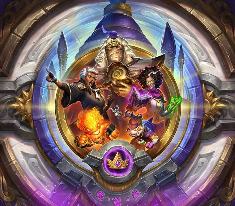 Hearthstone Battlegrounds Season 14: Dark Gifts of Dalaran key art