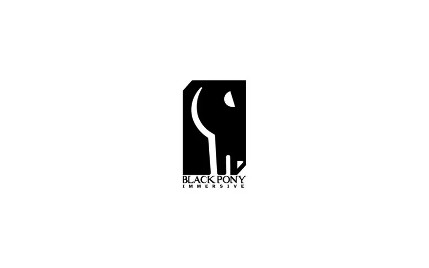 Black Pony Immersive logo on a white background