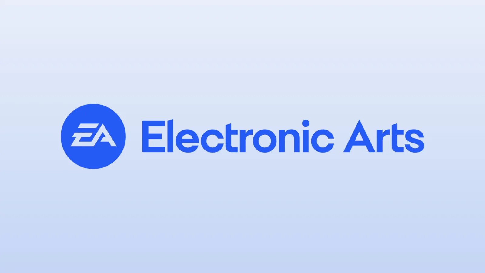 Electronic Arts logo on a light blue background