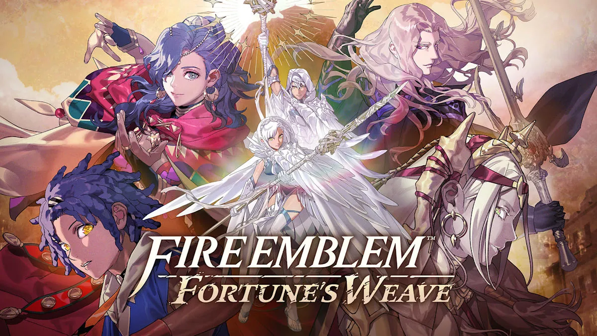 Fire Emblem: Fortune's Weave characters gathered for the Heroic Games
