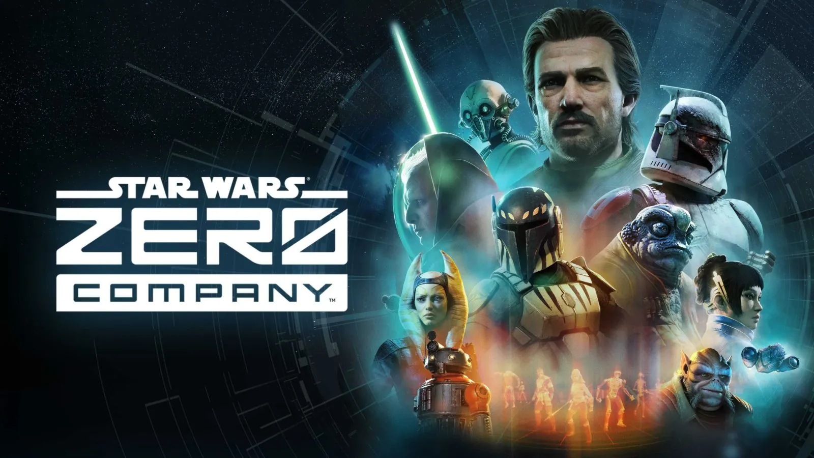 Star Wars Zero Company key art showing the squad of operatives during the Clone Wars