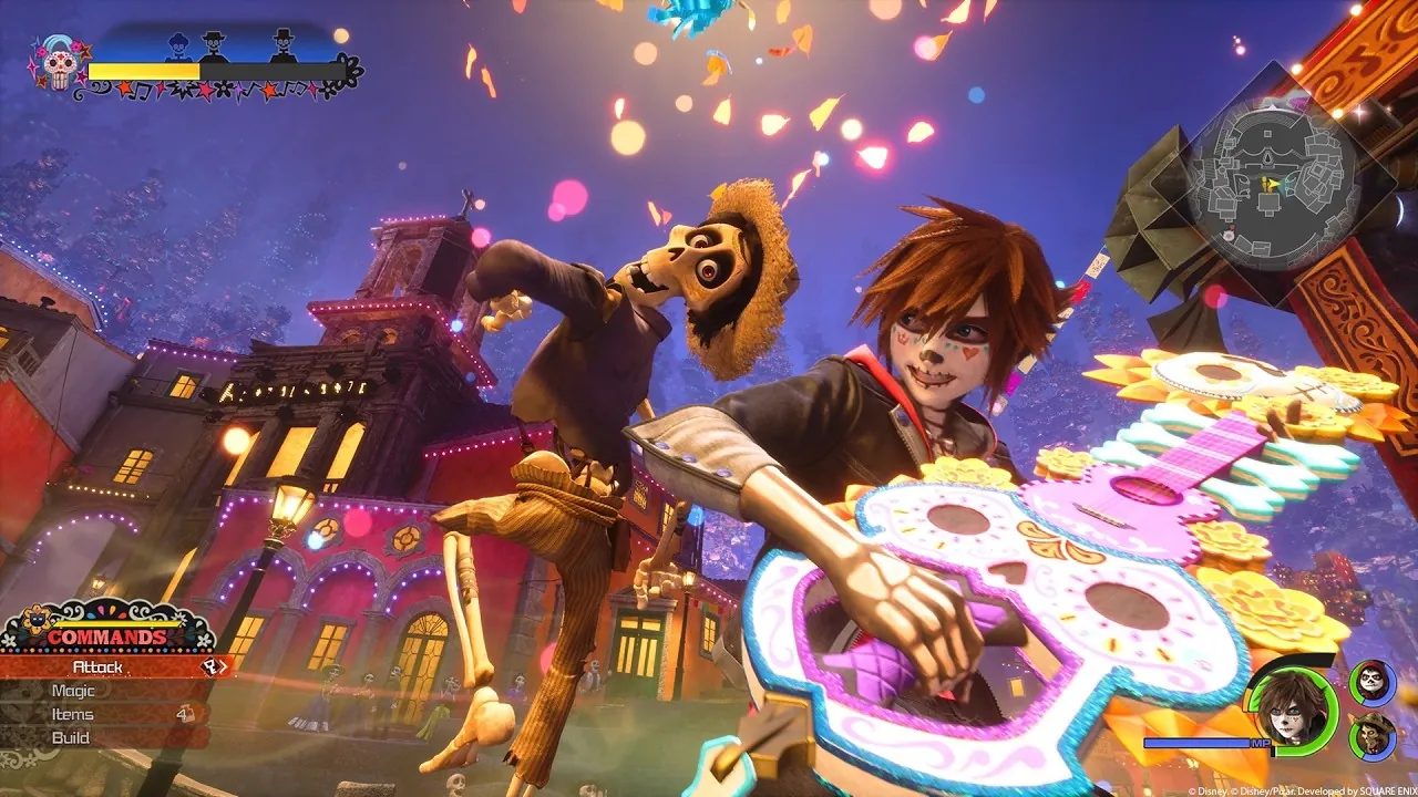 Kingdom Hearts IV D23 showcase trailer artwork with Sora in the Coco world