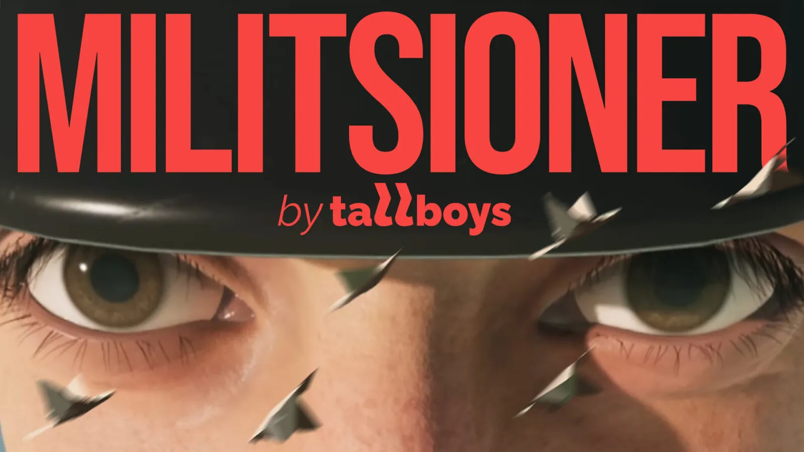 Militsioner key art showing the Colossal Policeman looming over the town