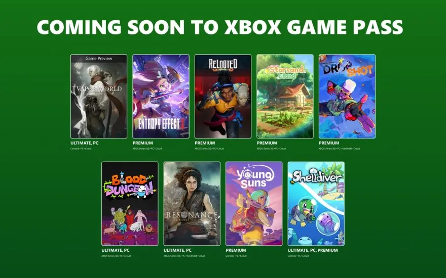 Xbox Game Pass August 2026 second wave coming soon key art