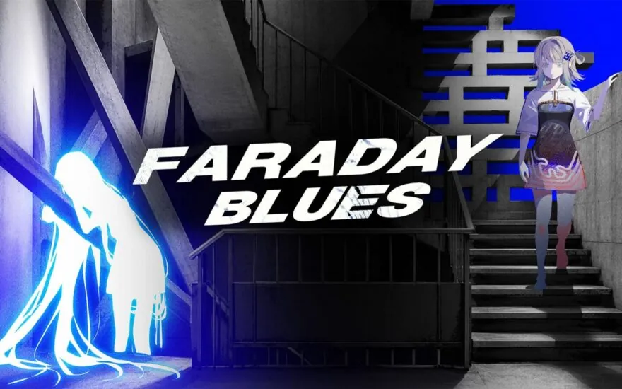 Faraday Blues key art showing a surreal family scene