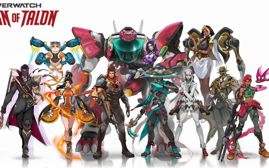 Overwatch character roster artwork accompanying Blizzard's Season 5 announcement