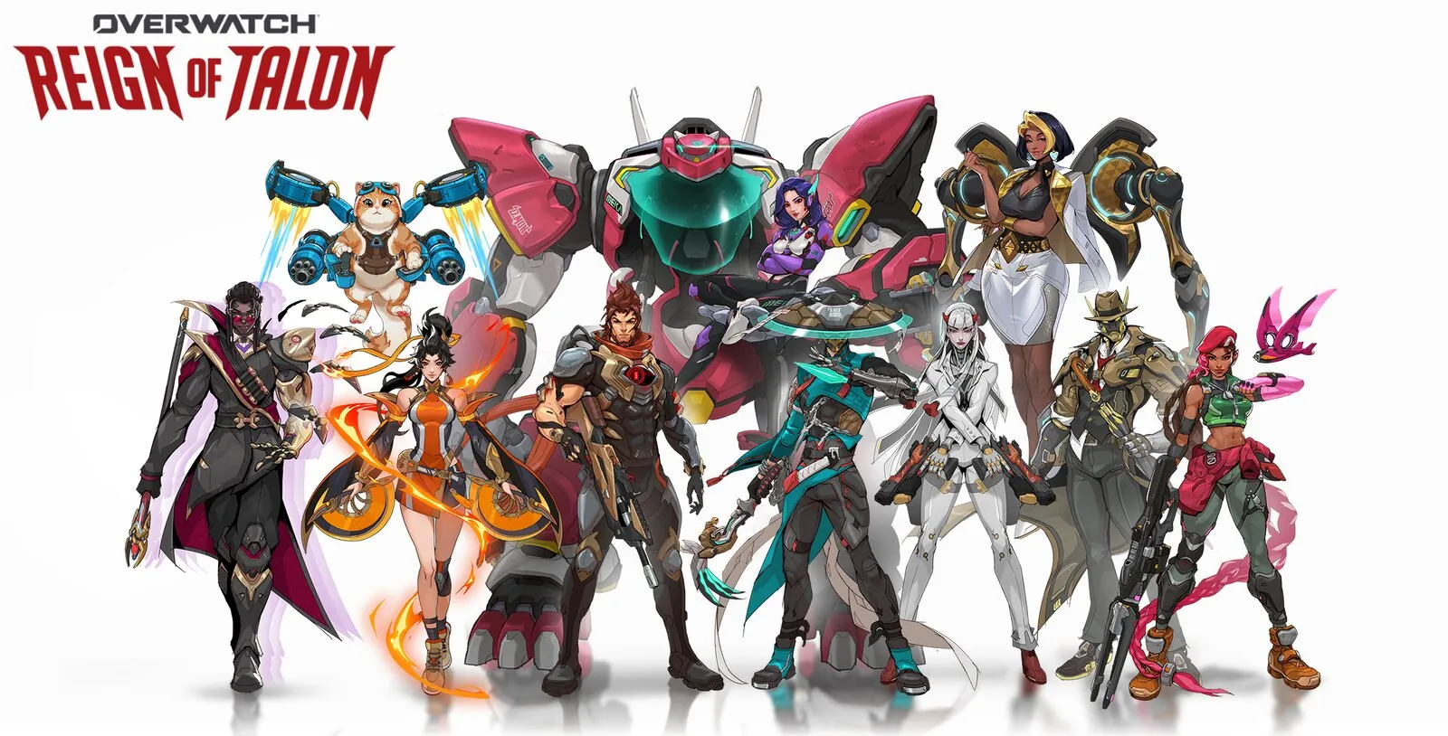 Overwatch character roster artwork accompanying Blizzard's Season 5 announcement