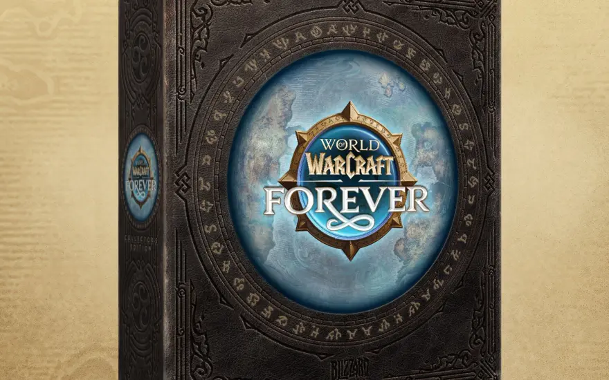 World of Warcraft: Forever Collector's Edition box displaying the Forever emblem